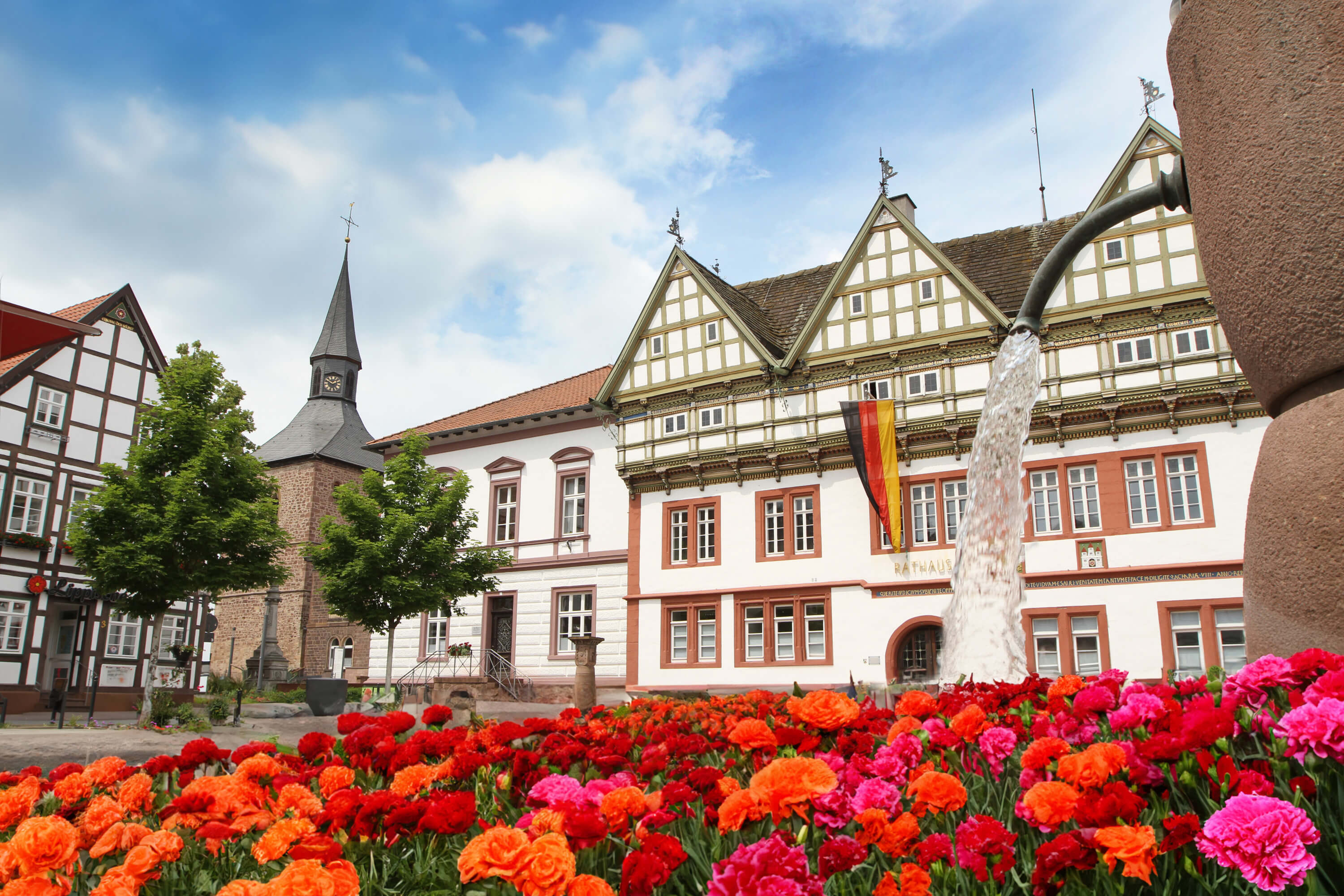 Marktplatz Blomberg mit Rathaus